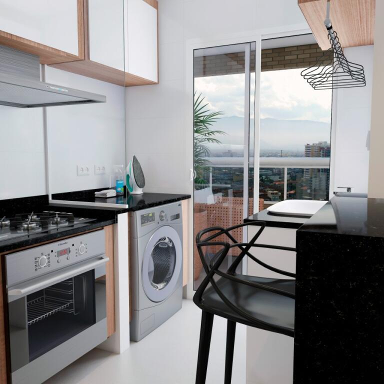 Apartamento com 1 quarto e 48 m² em Boqueirão, Praia Grande